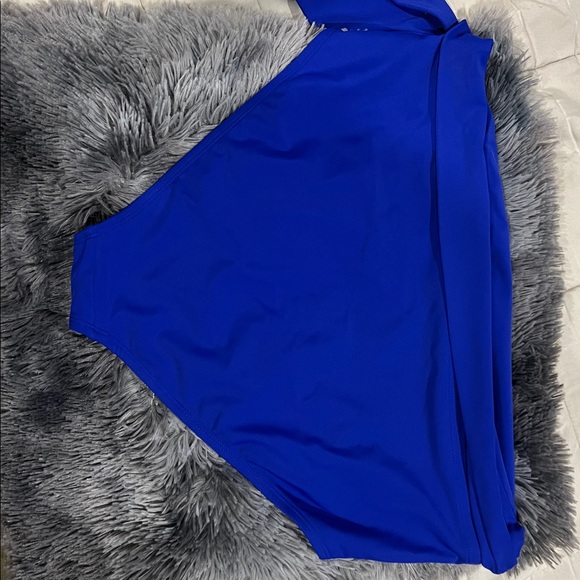 Kona Sol Blue High-Waisted Bikini Bottom - Picture 5 of 10